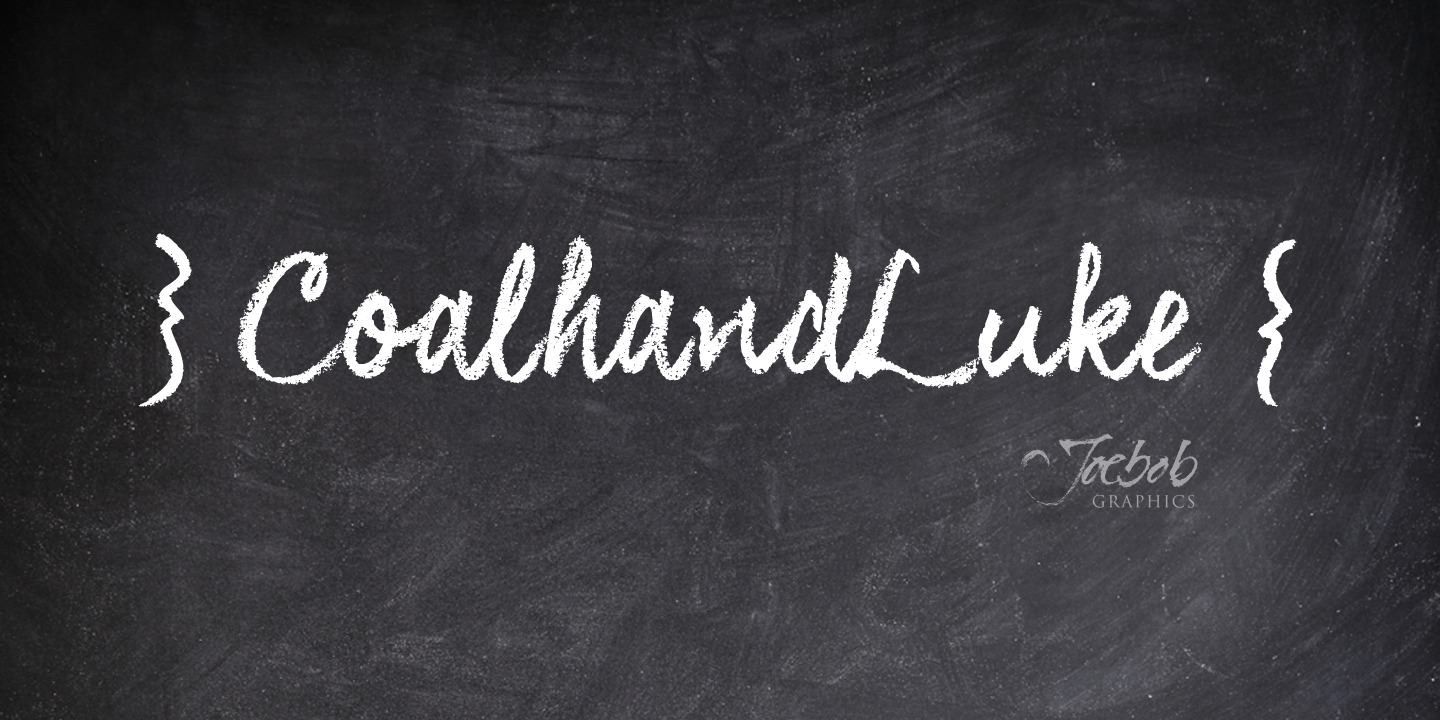 Пример шрифта CoalhandLuke